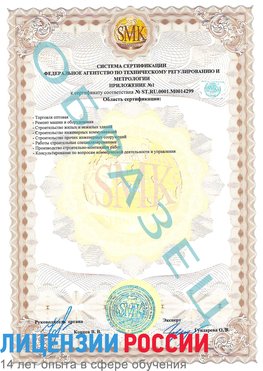 Образец сертификата соответствия (приложение) Нягань Сертификат ISO 14001